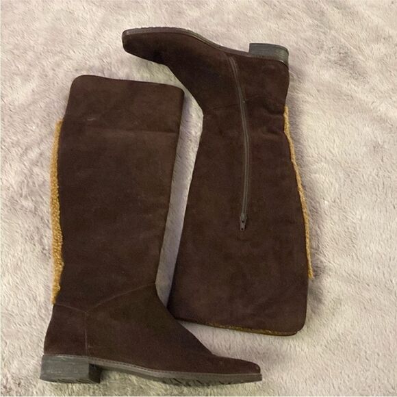 Stuart Weitzman Brown Knee-High Women's suede shearling Boots US95